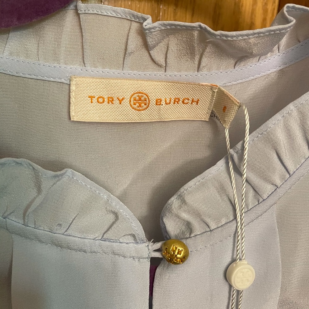 NWT Tory Burch Ruffle shell top - Picture 3 of 4